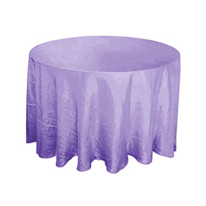 Lavender Round Taffeta Tablecloth 120″