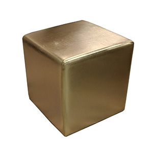 Gold Square Pouf