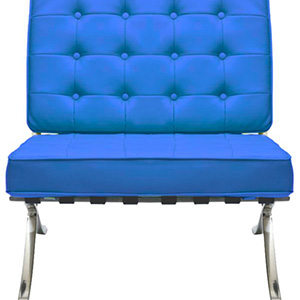 Blue Barcelona Loveseat