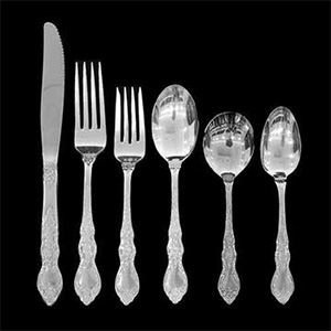 Floral Silver Dinner Fork
