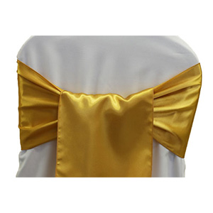 Gold Satin Chair Bow