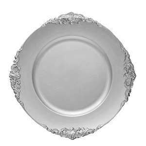 Silver Vintage Charger Plate