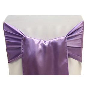 Lilac Satin Chair Bow