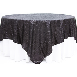 Black Sequins Square Overlay