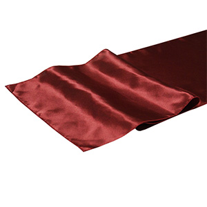 Burgundy Satin Table Runner