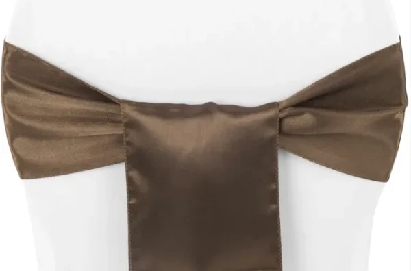 BOUCLE EN SATIN BRUN CHOCOLAT