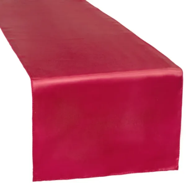 BURGUNDY SATIN TABLE RUNNER