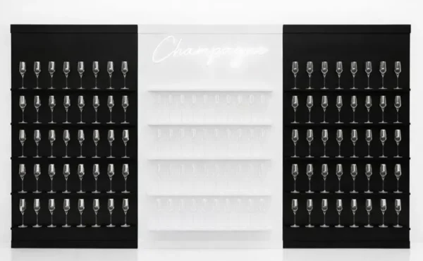 BLACK AND WHITE SAVITA CHAMPAGNE WALL