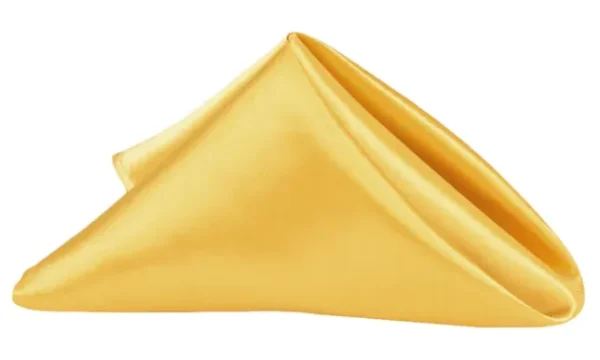 SERVIETTE DE TABLE EN SATIN DORÉ BRILLANT