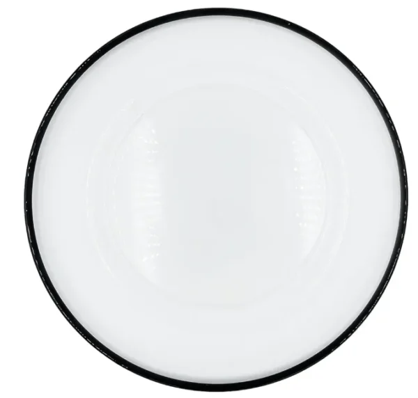 SOLENE GLASS CHARGER PLATE WITH BLACK RIM