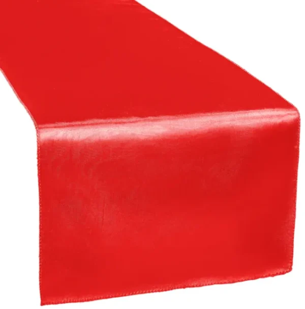 RED SATIN TABLE RUNNER