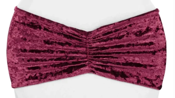 BURGUNDY VELVET BOW