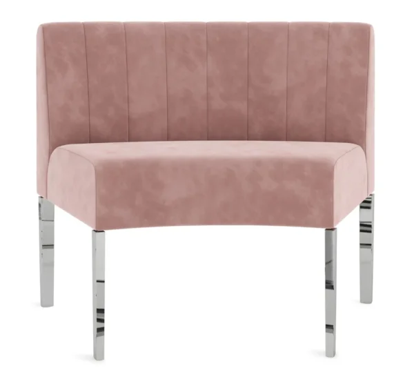 DUSTY ROSE VELVET KINCAID INTERIOR SOFA
