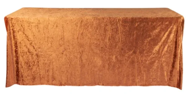 TERRACOTTA RECTANGULAR VELVET TABLECLOTH 90" X 156"