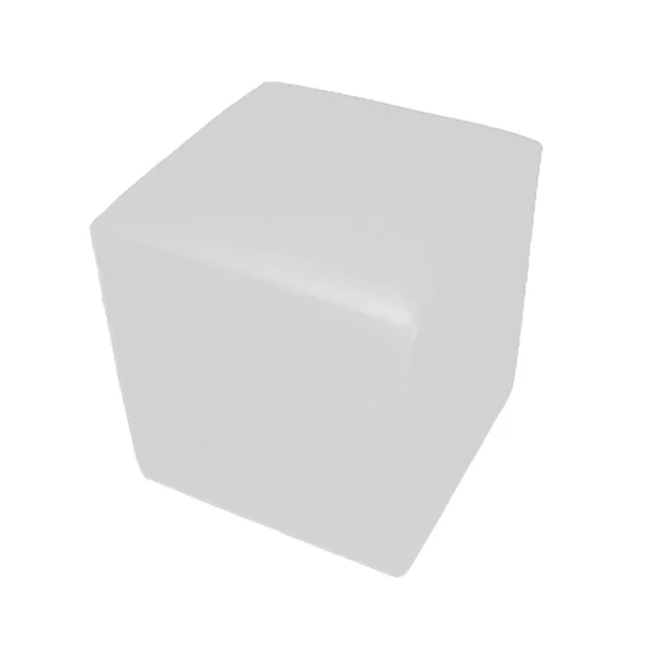 WHITE SQUARE POUF