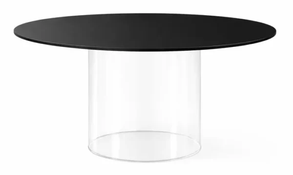 CLEAR-BLACK RAVELLO ROUND TABLE
