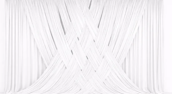 WHITE WEAVE CURTAIN DECOR
