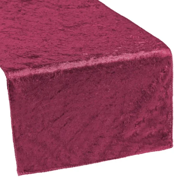 BURGUNDY VELVET TABLE RUNNER