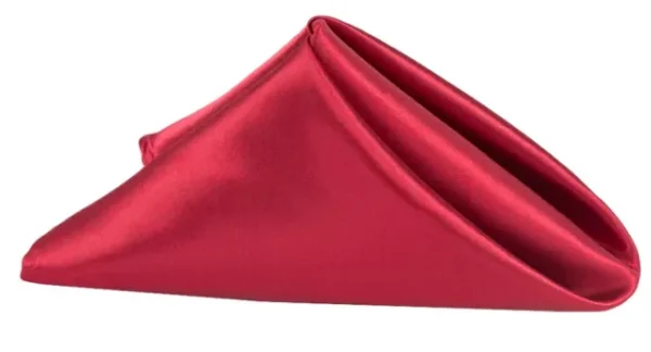 SERVIETTE DE TABLE EN SATIN BOURGOGNE