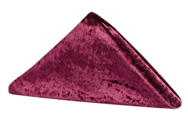 SERVIETTE DE TABLE EN VELOURS BOURGOGNE