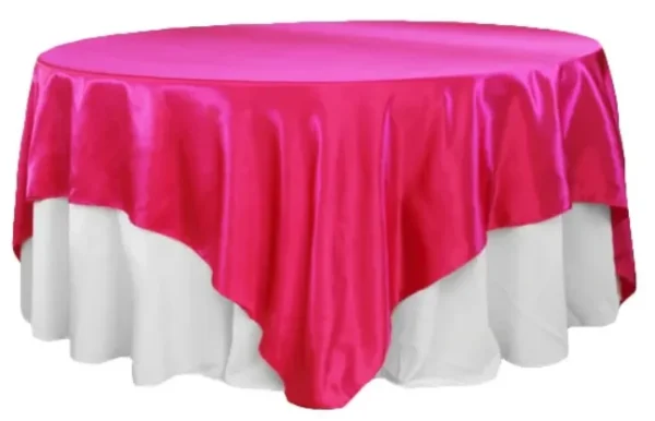 SUR-NAPPE EN SATIN FUSCHIA