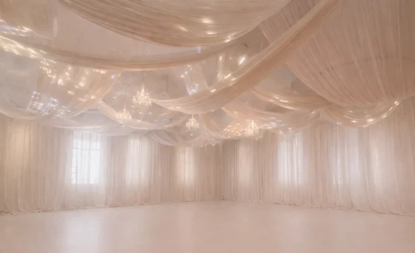 IVORY CEILING ASYMMETRIC VALANCES