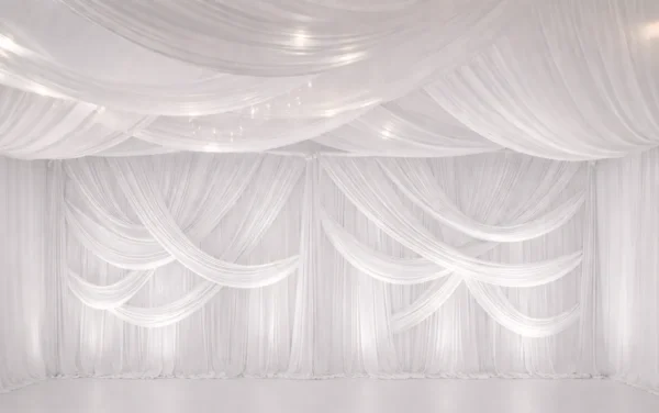 WHITE CEILING ASYMMETRIC VALANCES