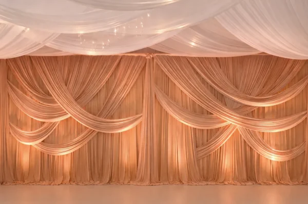 TAUPE CEILING ASYMMETRIC VALANCES