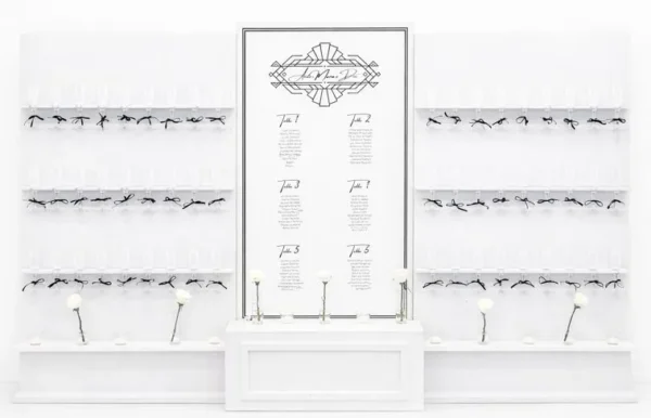 WHITE BECKETT SEATING CHART WALL