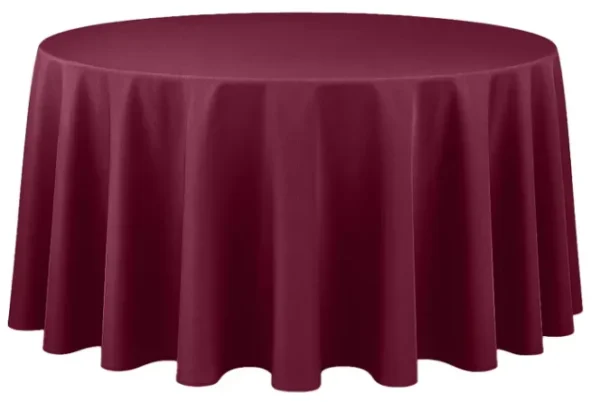 CABERNET ROUND POLYESTER TABLECLOTH 132"