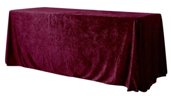CABERNET RECTANGULAR VELVET TABLECLOTH 90" X 156"