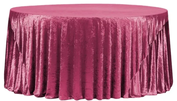 BLACKBERRY ROUND VELVET TABLECLOTH 120"