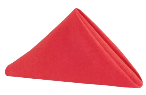 SERVIETTE DE TABLE EN POLYESTER ROUGE