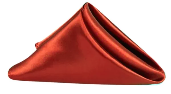 SERVIETTE DE TABLE EN SATIN RUST