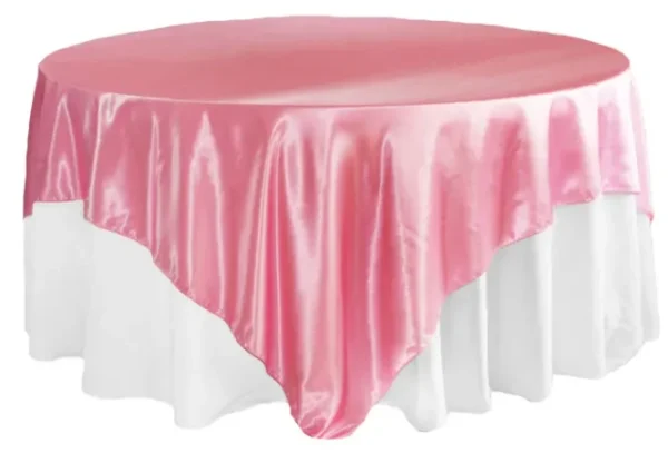 SUR-NAPPE EN SATIN ROSE MEDIUM