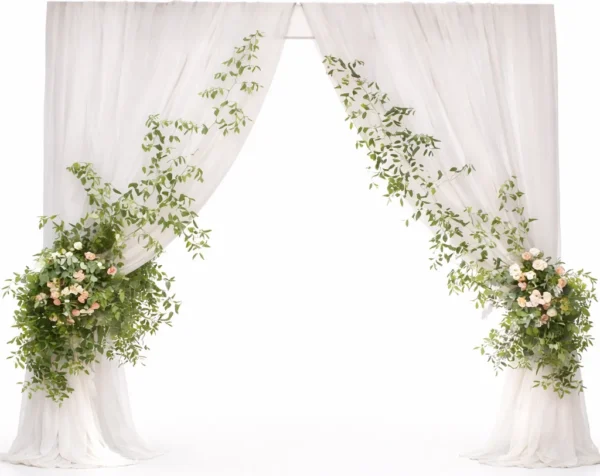 TUNNEL CURTAIN DECOR AND GREENERY