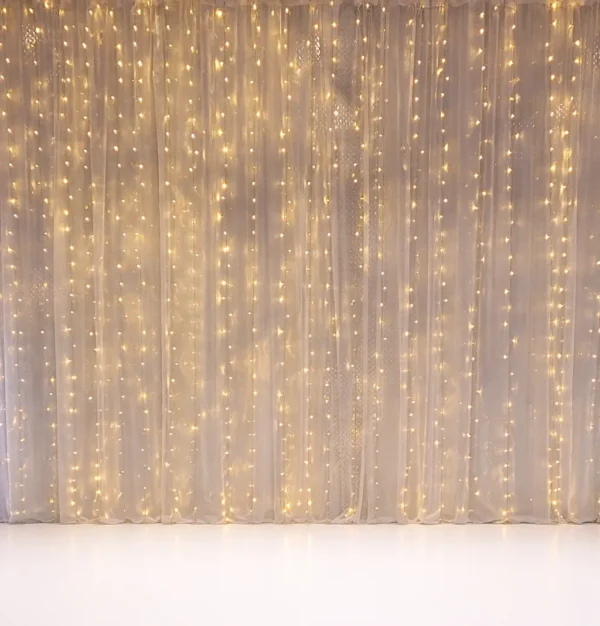 CURTAIN DECOR WITH STRING LIGHTS
