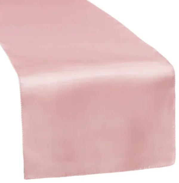DUSTY ROSE SATIN TABLE RUNNER