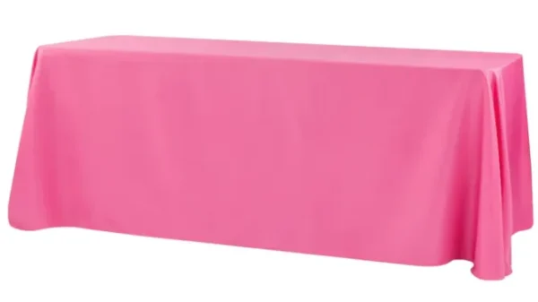 FUSCHIA RECTANGULAR POLYESTER TABLECLOTH 90" X 132"