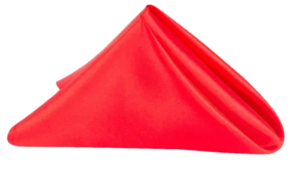 SERVIETTE DE TABLE EN SATIN ROUGE