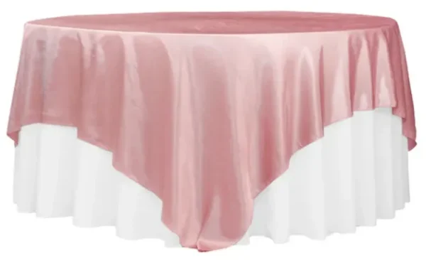 SUR-NAPPE EN SATIN DUSTY ROSE