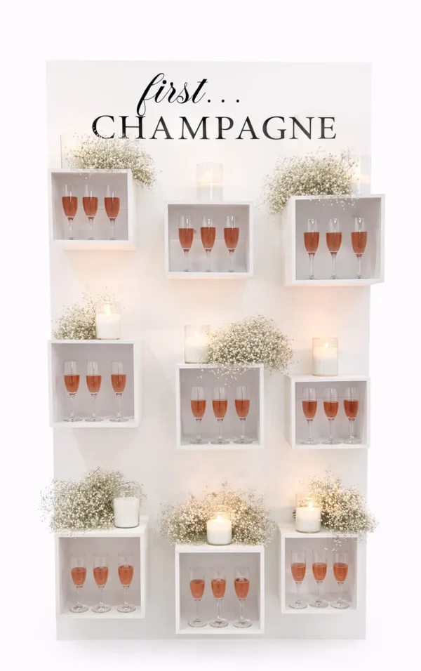WHITE JULIA CHAMPAGNE WALL 4' X 8'