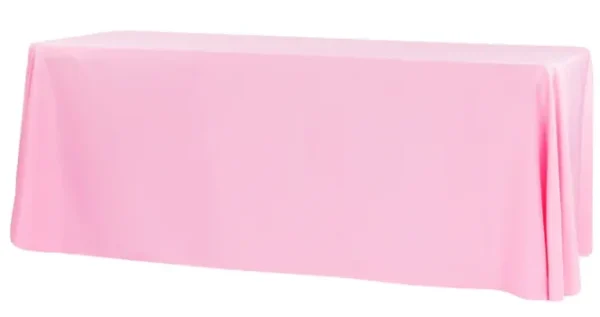 PINK RECTANGULAR POLYESTER TABLECLOTH 90" X 156"