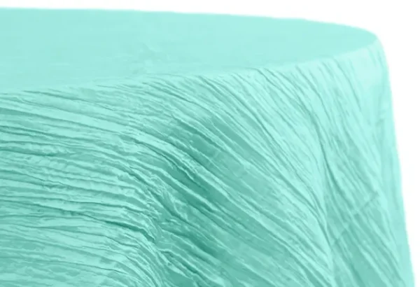 TURQUOISE ROUND TAFFETA TABLECLOTH 120"