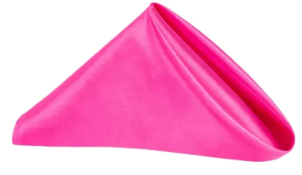 SERVIETTE DE TABLE EN SATIN FUSCHIA