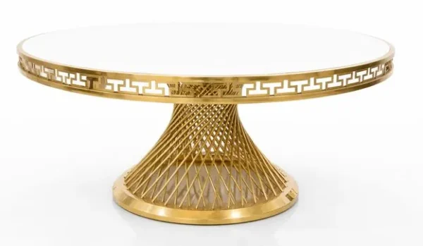 GOLD-WHITE CARTIER ROUND TABLE