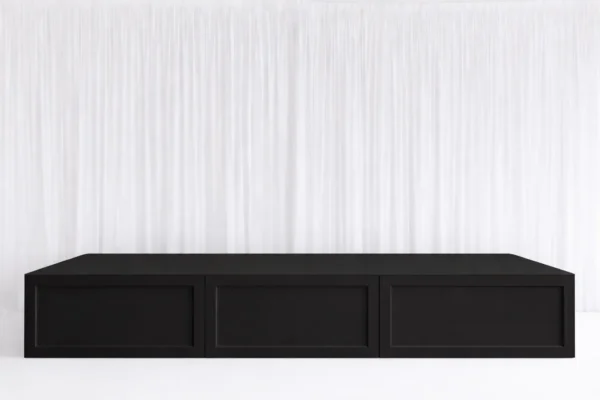 BLACK VINYL AND PANELS 8' X 12' - 24" HIGH