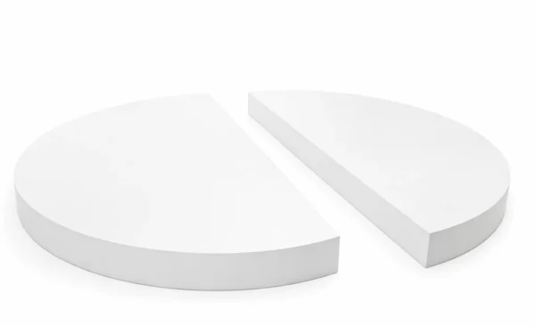 WHITE HALF-ROUNDED STAGE 5' X 10'
