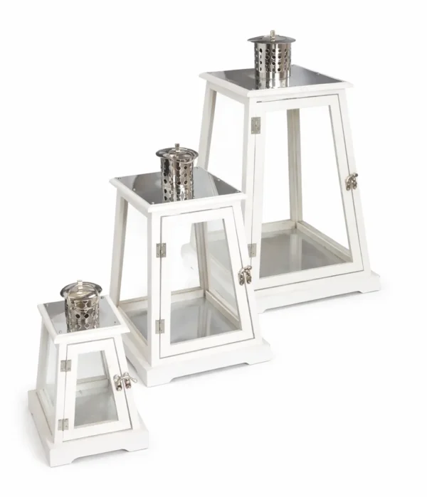 TRIO WHITE PANTIN LANTERNS