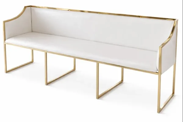 IVORY AURORA BANQUETTE WITH GOLD TRIM